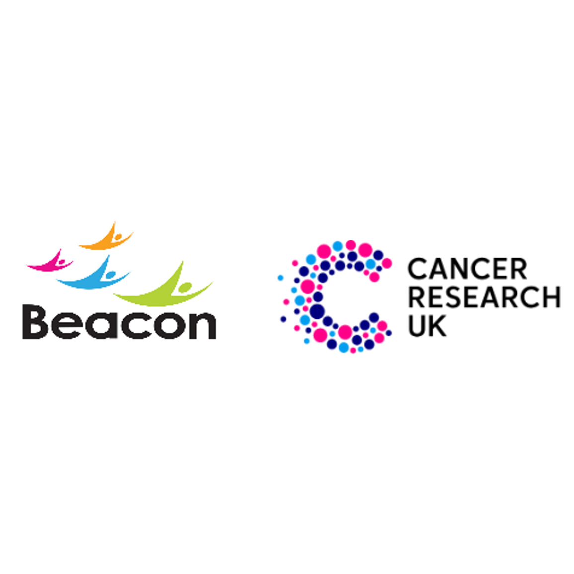 Cancer research UK and Beacon Vision logo deck